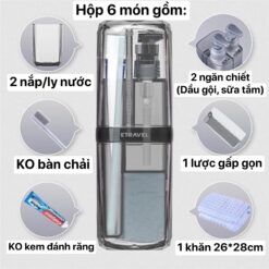 hộp đựng bàn chải & mỹ phẩm cao cấp 🇬🇧 luxury travel organizer set 🇫🇷 trousse de voyage élégante et pratique hộp đựng bàn chải & mỹ phẩm cao cấp 🇬🇧 luxury travel organizer set 🇫🇷 trousse de voyage élégante et pratique