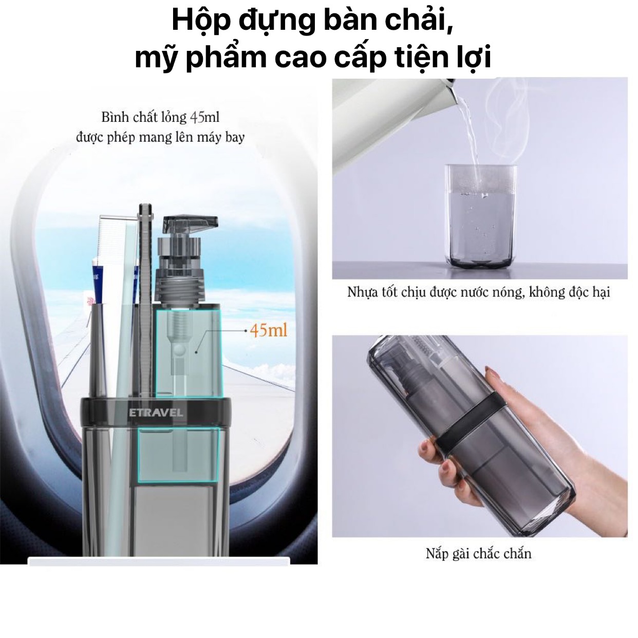 hộp đựng bàn chải & mỹ phẩm cao cấp 🇬🇧 luxury travel organizer set 🇫🇷 trousse de voyage élégante et pratique hộp đựng bàn chải & mỹ phẩm cao cấp 🇬🇧 luxury travel organizer set 🇫🇷 trousse de voyage élégante et pratique