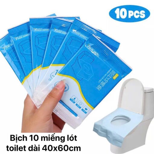 miếng lót toilet dùng 1 lần loại dài 40x60cm 🇫🇷 protège toilette jetable format long 🇬🇧 disposable long toilet seat cover