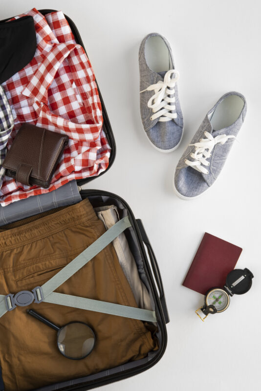 travel suitcase preparations packing