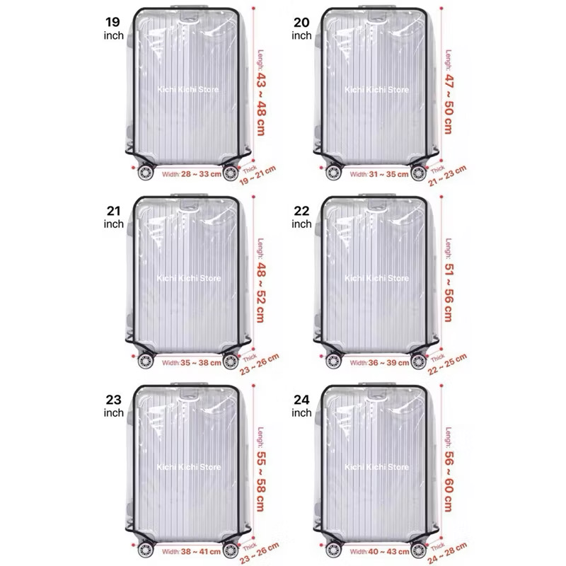 🇻🇳 Vỏ bọc vali trong suốt có dây kéo tiện lợi, chống nước cao cấp. 🇫🇷 Housse de valise transparente avec fermeture éclair. 🇬🇧 Transparent luggage cover with zipper. - Image 3