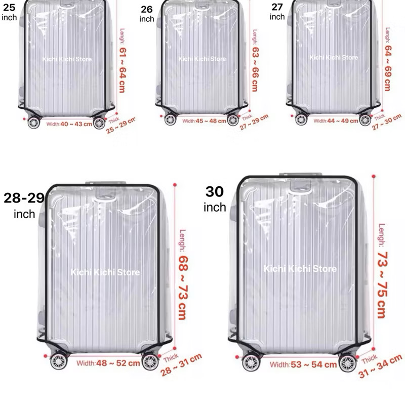 🇻🇳 Vỏ bọc vali trong suốt có dây kéo tiện lợi, chống nước cao cấp. 🇫🇷 Housse de valise transparente avec fermeture éclair. 🇬🇧 Transparent luggage cover with zipper. - Image 4